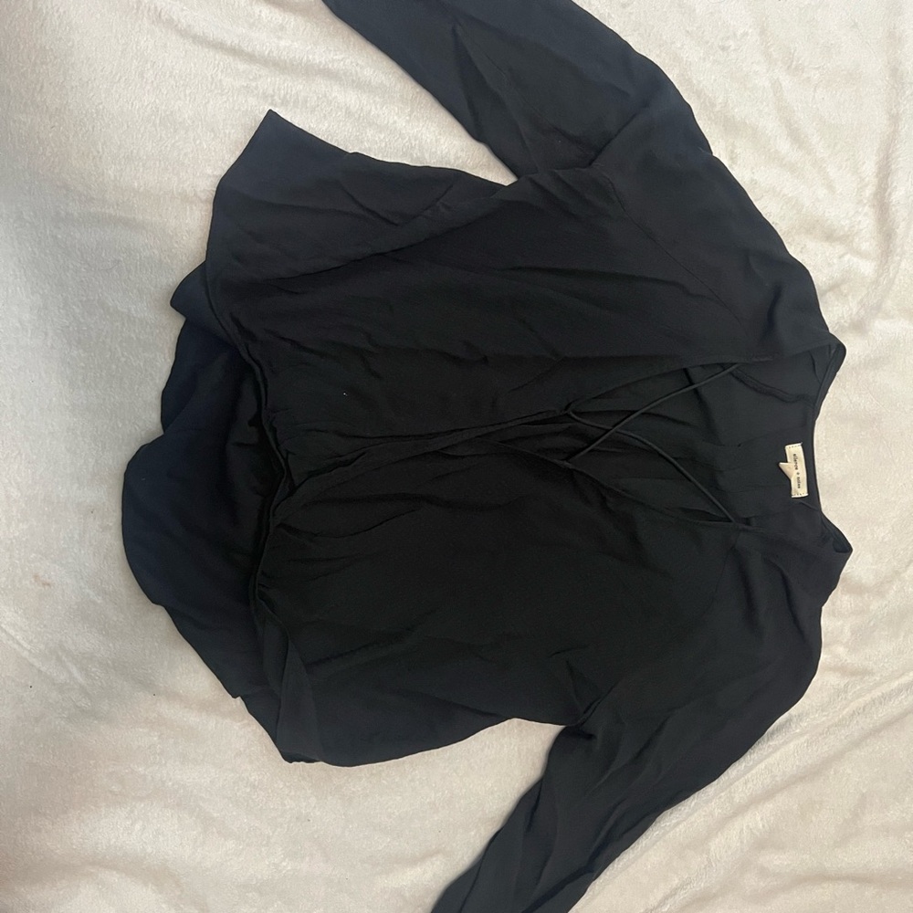 Silence + Noise Black Blouse
